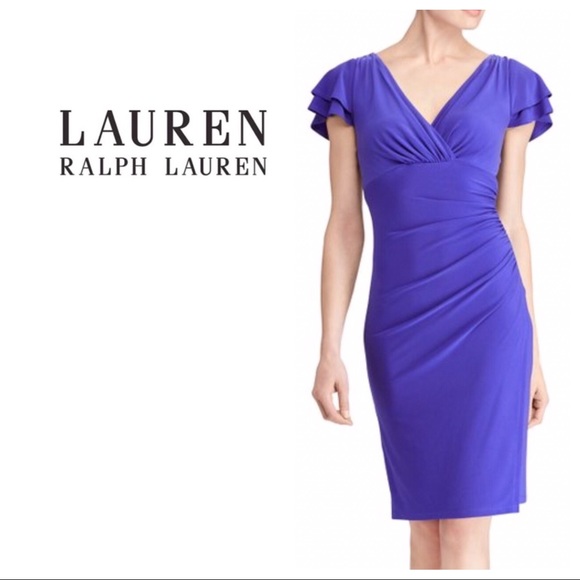 ralph lauren flutter sleeve dress